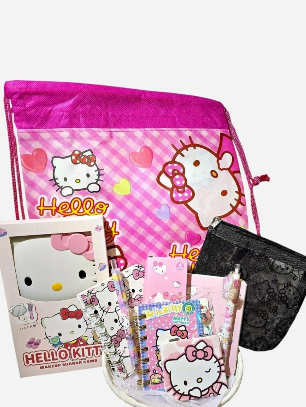 Hello Kitty 10 Piece UItimate Kawaii Stationary - Travel Bundle NEW